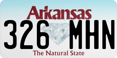 AR license plate 326MHN