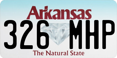 AR license plate 326MHP