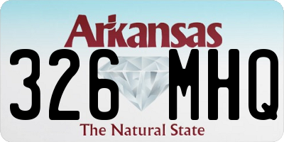 AR license plate 326MHQ