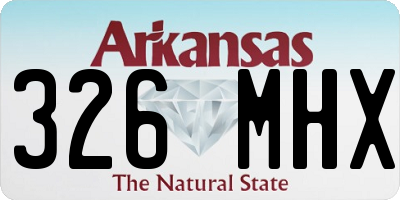 AR license plate 326MHX