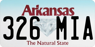 AR license plate 326MIA