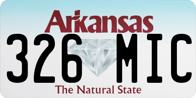 AR license plate 326MIC