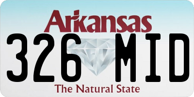 AR license plate 326MID