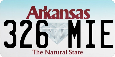 AR license plate 326MIE