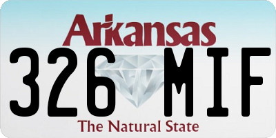 AR license plate 326MIF