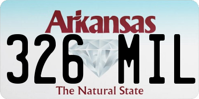 AR license plate 326MIL