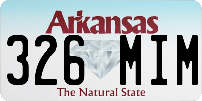 AR license plate 326MIM