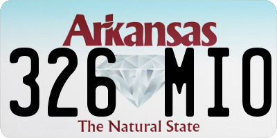 AR license plate 326MIO