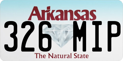 AR license plate 326MIP