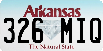 AR license plate 326MIQ