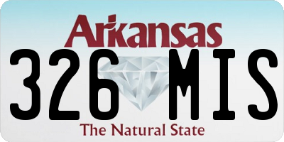 AR license plate 326MIS