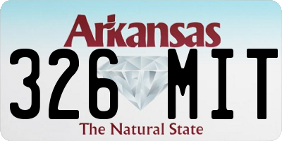 AR license plate 326MIT