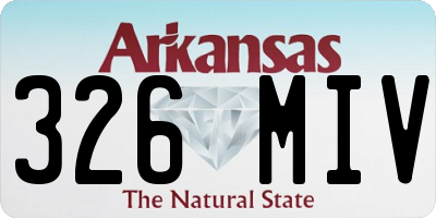 AR license plate 326MIV