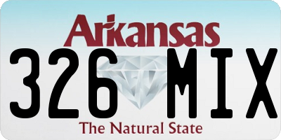 AR license plate 326MIX