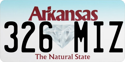 AR license plate 326MIZ