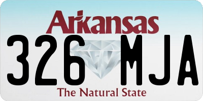 AR license plate 326MJA