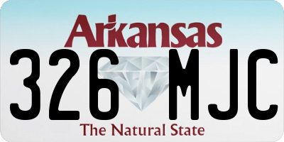 AR license plate 326MJC