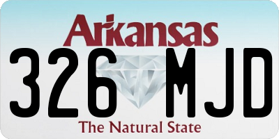 AR license plate 326MJD