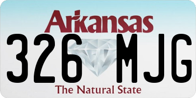 AR license plate 326MJG