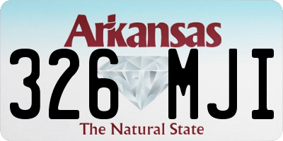 AR license plate 326MJI