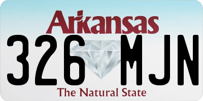 AR license plate 326MJN