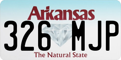 AR license plate 326MJP