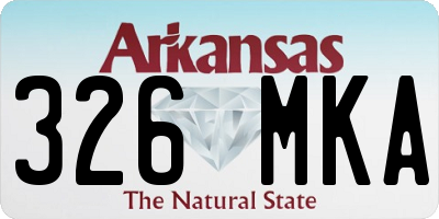AR license plate 326MKA