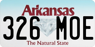 AR license plate 326MOE