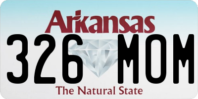 AR license plate 326MOM