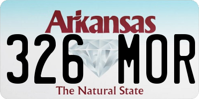 AR license plate 326MOR