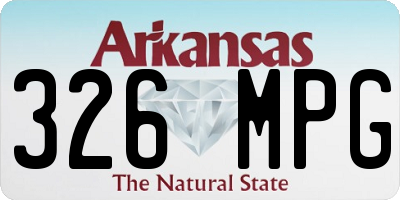 AR license plate 326MPG