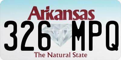 AR license plate 326MPQ