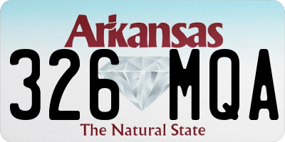 AR license plate 326MQA