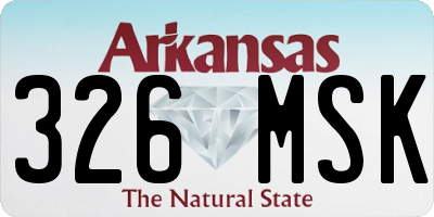 AR license plate 326MSK