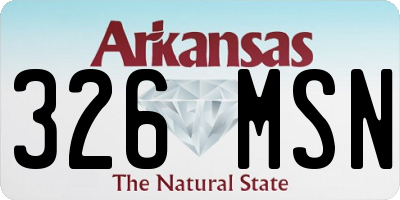 AR license plate 326MSN