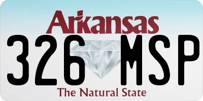 AR license plate 326MSP