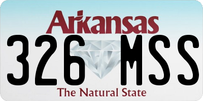 AR license plate 326MSS
