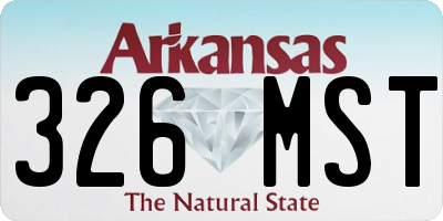 AR license plate 326MST