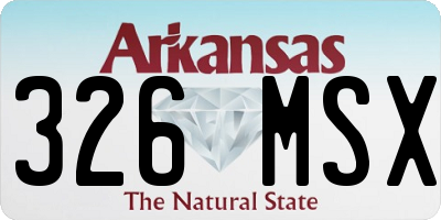 AR license plate 326MSX