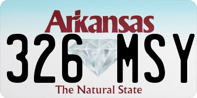 AR license plate 326MSY