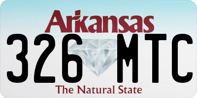 AR license plate 326MTC