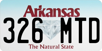 AR license plate 326MTD