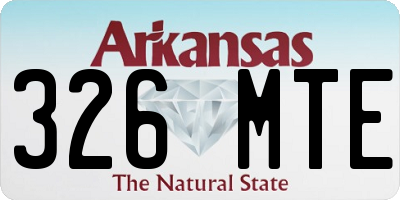 AR license plate 326MTE