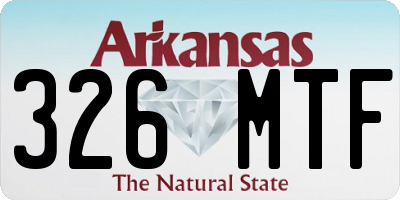 AR license plate 326MTF