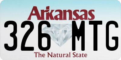 AR license plate 326MTG