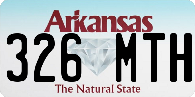 AR license plate 326MTH