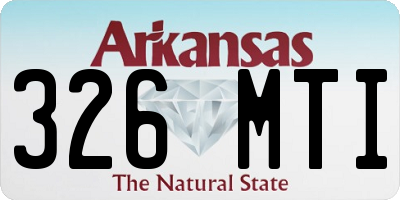 AR license plate 326MTI