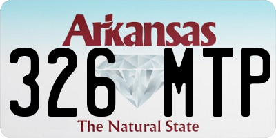 AR license plate 326MTP