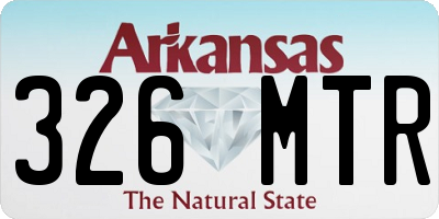 AR license plate 326MTR