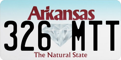 AR license plate 326MTT